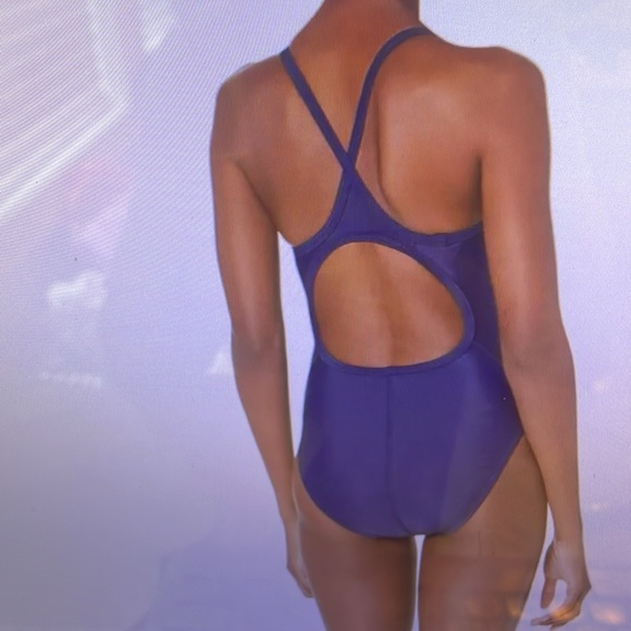 TYR solid diamond fit Cross back swimsuit royal blue one piece 28 women’s size 4 - Picture 11 of 12